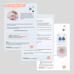 Isla the Summer Bear amigurumi pattern by Handmade by Ani