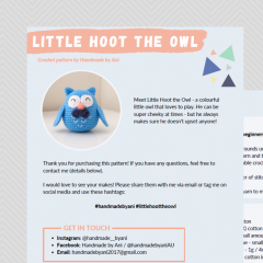 Little Hoot the Owl amigurumi pattern by Handmade by Ani