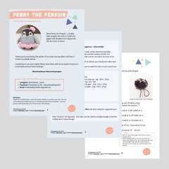 Penny the Penguin amigurumi pattern by Handmade by Ani