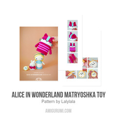 Alice in Wonderland Matryoshka Toy amigurumi pattern by Lalylala