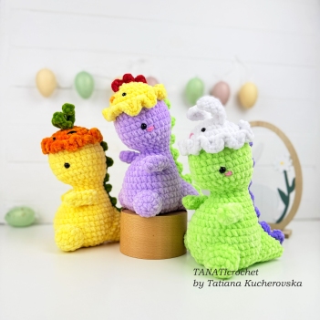 Easter Dinosaur amigurumi pattern by TANATIcrochet