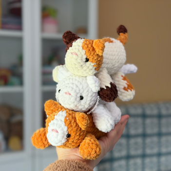 Itty Bitty Kitty (no-sew) amigurumi pattern by Curiouspapaya