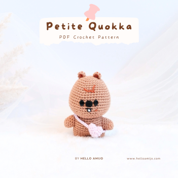 Petite Quokka Crochet Pattern amigurumi pattern by Hello Amijo