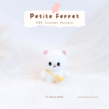 Petite Ferret Crochet Pattern amigurumi pattern by Hello Amijo