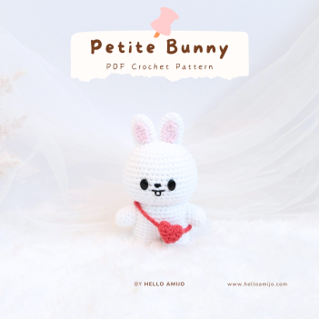 Petite Bunny Crochet Pattern amigurumi pattern by Hello Amijo