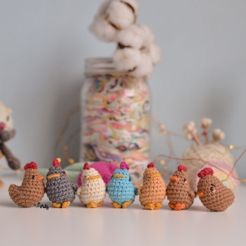 Mini chicken amigurumi pattern by O Recuncho de Jei