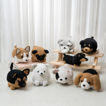 9in1 crochet dog pattern amigurumi pattern by The Loop Story