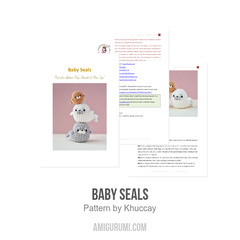 Baby seals amigurumi pattern by Khuc Cay