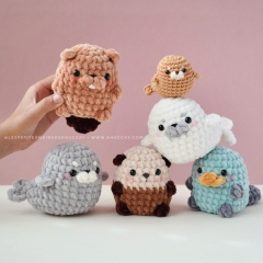 Baby water animals amigurumi pattern by Khuc Cay
