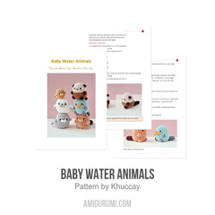 Baby water animals amigurumi pattern by Khuc Cay