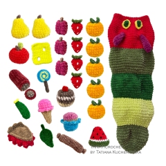 Hungry Catterpillar amigurumi pattern by TANATIcrochet