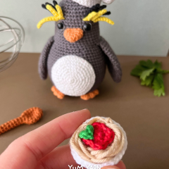 Giuseppe Macaroni the Penguin amigurumi pattern by Yum Yarn