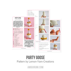 Party Goose amigurumi pattern by Lemon Yarn Creations