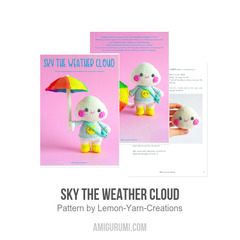 Sky the Weather Cloud amigurumi pattern by Lemon Yarn Creations