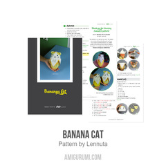 Banana Cat amigurumi pattern by Lennutas