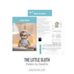 The little Sloth amigurumi pattern by GatoFio