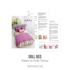 Doll bed amigurumi pattern by Fluffy Tummy