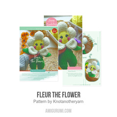 Fleur the Flower amigurumi pattern by Knotanotheryarn