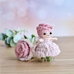 Reversible Baby Rose Fairy amigurumi pattern by Chibiscraft