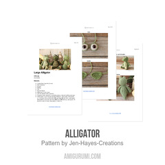 Alligator amigurumi pattern by Jen Hayes Creations