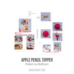 Apple Pencil Topper amigurumi pattern by Mufficorn