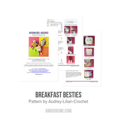 Breakfast Besties amigurumi pattern by Audrey Lilian Crochet
