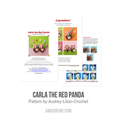 Carla the Red Panda amigurumi pattern by Audrey Lilian Crochet