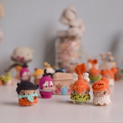 The mini Flintstones  amigurumi pattern by O Recuncho de Jei