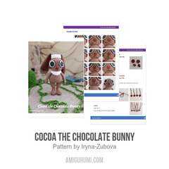 Cocoa the Chocolate Bunny amigurumi pattern by Iryna Zubova