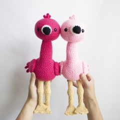 Amigurumi Flamingo amigurumi pattern by A Menagerie of Stitches