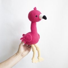 Amigurumi Flamingo amigurumi pattern by A Menagerie of Stitches
