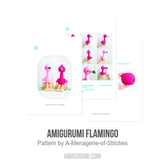 Amigurumi Flamingo amigurumi pattern by A Menagerie of Stitches