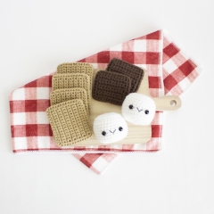 Amigurumi S'mores amigurumi pattern by A Menagerie of Stitches