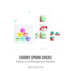Chubby Spring Chicks amigurumi pattern by A Menagerie of Stitches
