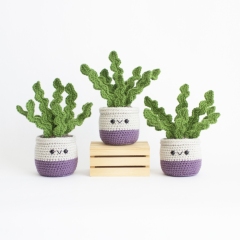 Fishbone Cactus amigurumi pattern by A Menagerie of Stitches