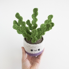 Fishbone Cactus amigurumi by A Menagerie of Stitches