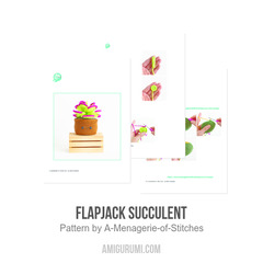 Flapjack Succulent amigurumi pattern by A Menagerie of Stitches