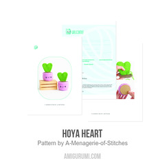 Hoya Heart amigurumi pattern by A Menagerie of Stitches