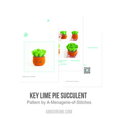 Key Lime Pie Succulent  amigurumi pattern by A Menagerie of Stitches