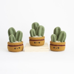 Mexican Fencepost Cactus amigurumi pattern by A Menagerie of Stitches