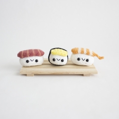 Mini Sushi Set amigurumi pattern by A Menagerie of Stitches