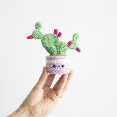 Prickly Pear Cactus amigurumi pattern by A Menagerie of Stitches