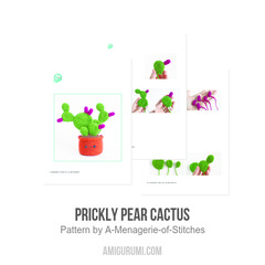 Prickly Pear Cactus amigurumi pattern by A Menagerie of Stitches