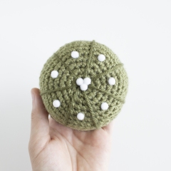 Sand Dollar Cactus amigurumi by A Menagerie of Stitches