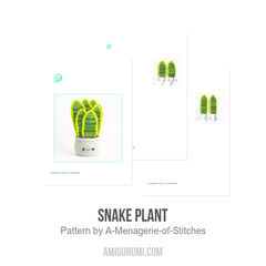 Snake Plant amigurumi pattern by A Menagerie of Stitches
