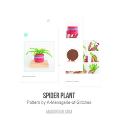 Spider Plant amigurumi pattern by A Menagerie of Stitches