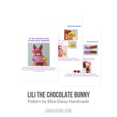 Lili the chocolate bunny amigurumi pattern by Miss Daisy Handmade