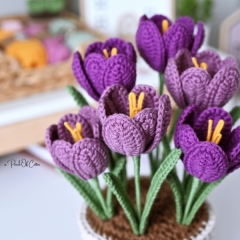 Crocus in a Pot amigurumi pattern by apinchofcotton