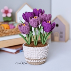 Crocus in a Pot amigurumi pattern by apinchofcotton