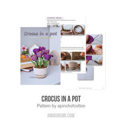 Crocus in a Pot amigurumi pattern by apinchofcotton